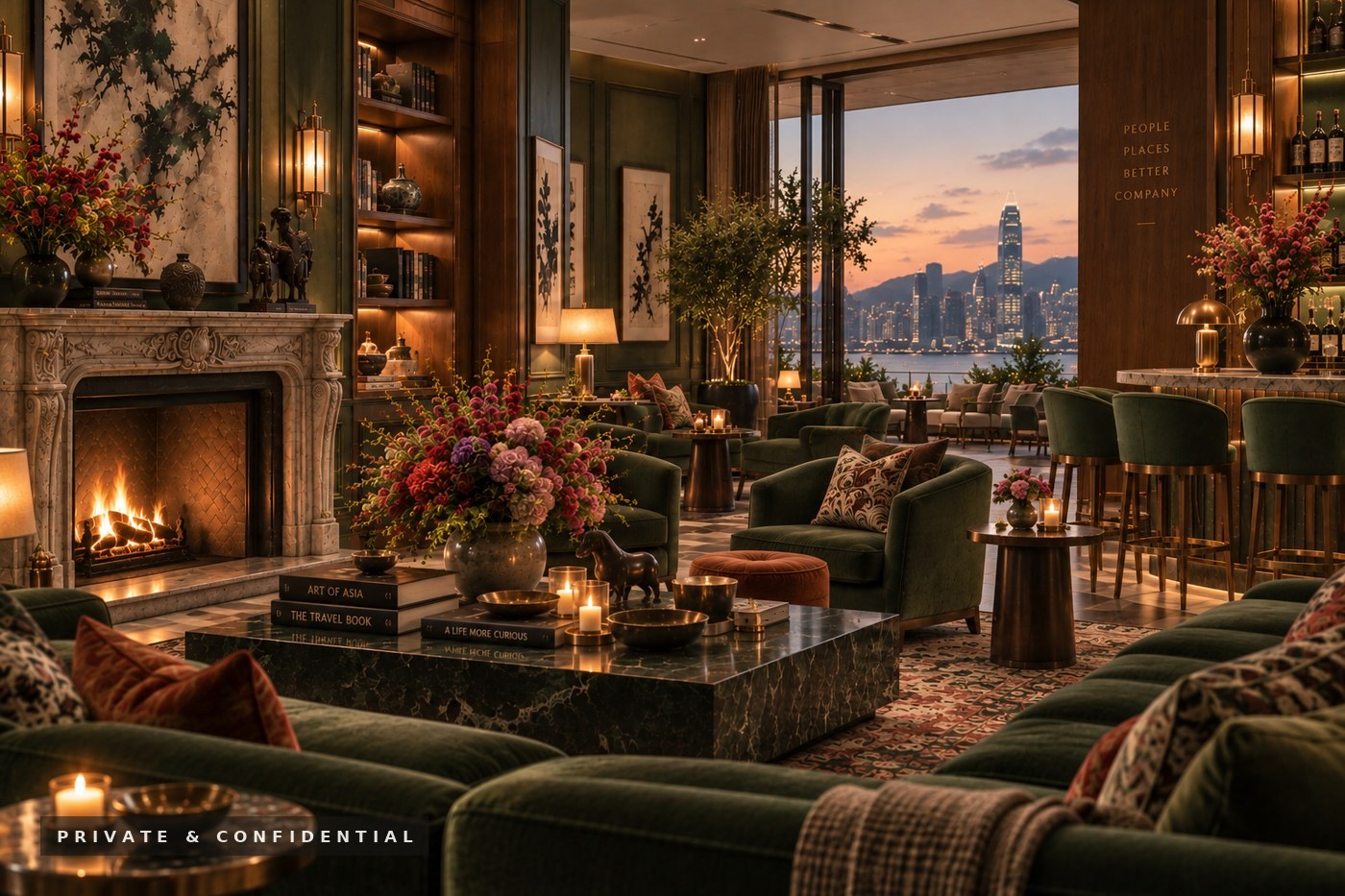 Indicative image for a members lounge in Asia
